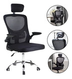 Kit 2 Cadeira De Escritório Giratória Preta Com Rodinhas Cor Preto